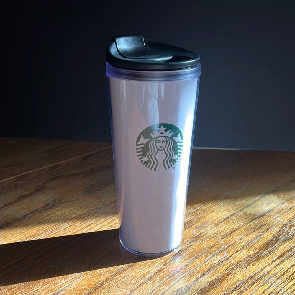 Starbucks Clear White and Black To Go Cup